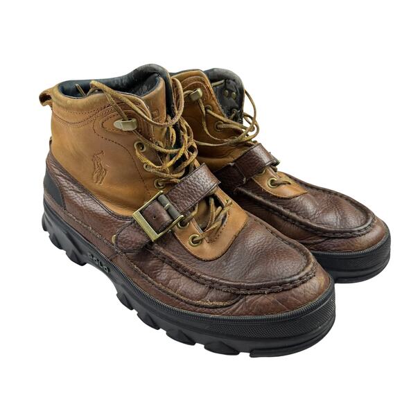 Polo Ralph Lauren Heworth Boots Size 12D Brown Leather